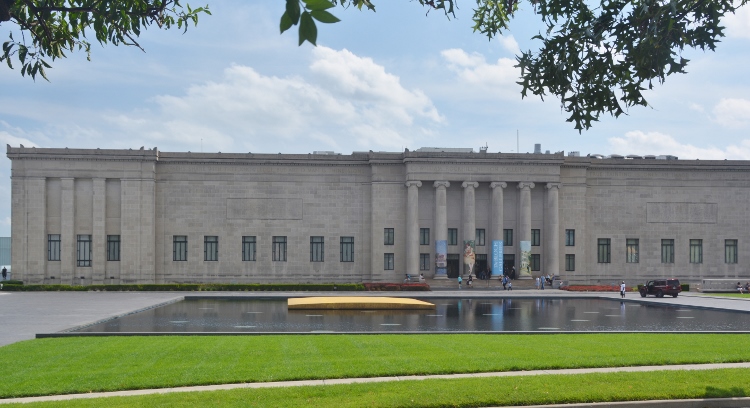 front of art museum building